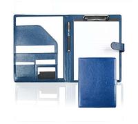 Portadocumenti per certificati di nascita e laurea Cartella portablocco Appunti portaoggetti in ecopelle con copertina for lavagnette for appunti for conferenze aziendali e uffici(Blue)
