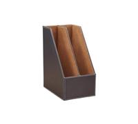 Portadocumenti Portariviste in pelle, stile verticale, organizer da scrivania for ufficio, vassoio portadocumenti(Orange)