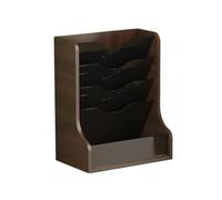 Portadocumenti Portariviste verticale da scrivania a 5 tasche for accessori da ufficio e cancelleria(Brown)