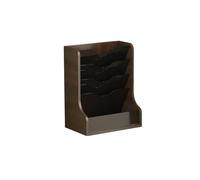 Portadocumenti Portariviste verticale da scrivania a 5 tasche for accessori ufficio e cancelleria Scrivania(Bruin)