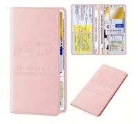 Portadocumenti PU per registro e assicurazione auto, portaschede per assicurazione e registrazione veicolo per auto, organizer per documenti auto a scatola guanto, cartella per assicurazione auto, org