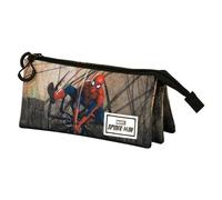 Portadocumenti triplo Spiderman Webslinger con 2 chiusure lampo multicolore