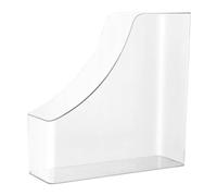 Portadocumenti verticale in plastica trasparente, formato A4, organizer per documenti per fuori ghiaccio e casa, trasparente, per riviste e file, elegante design in acrilico VyL391 (trasparente, 22,5
