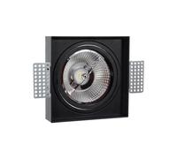 Portafaretto da Incasso AR111 Quadrato Orientabile 148x148mm - Nero