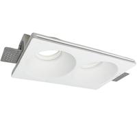 Portafaretto da incasso in gesso faretti doppio diffusore tondo gu10 [EEK: A++]