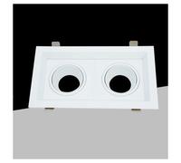 PORTAFARETTO DOPPIO ORIENTABILE INCASSO BIANCO PER LAMPADINE GU10 GU5.3 P33-B2