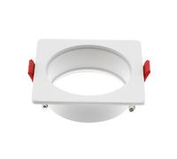 Portafaretto fisso per faretto Cobfix 10W da incasso 83x83mm Bianco Quadrato 1 posto M LEDME