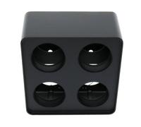 Portafaretto fisso per faretto Cobfix 10W da superfice 205x205mm Nero Quadrato 4 posti M LEDME