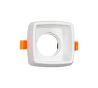 Portafaretto GU10 e MR16 in Gesso Pitturabile Quadrato Foro 65x65mm