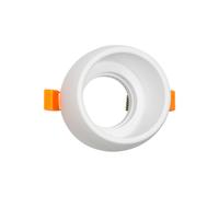 Portafaretto GU10 e MR16 in Gesso Pitturabile Tondo Foro Ø65mm