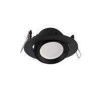 Portafaretto GU10 e MR16 Orientabile Tondo Foro Ø95mm Nero