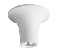 Portafaretto in gesso GU10 / MR16 da incasso 167x68x130mm Bianco Rotondo Novaline