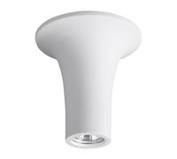 Portafaretto in gesso GU10 / MR16 da incasso 167x68x170mm Bianco Rotondo Novaline