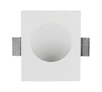 Portafaretto in gesso GU10 / MR16 opaco da incasso 250x210x78mm Bianco Quadrato Novaline