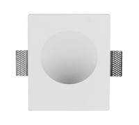 Portafaretto in gesso GU10 / MR16 opaco da incasso 350x290x78mm Bianco Quadrato Novaline