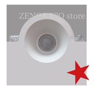 Portafaretto incasso in gesso a scomparsa rotondo conico 12cm x gu10/mr16