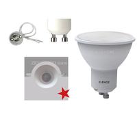 Portafaretto incasso in gesso a scomparsa rotondo conico 12cm x gu10/mr16