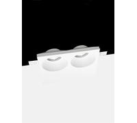 Portafaretto incasso in gesso scomparsa doppio diffusore tondo attacco gu10 gs23