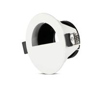 Portafaretto LED da Incasso GU10 con Sezione a Mezza Luna Colore Bianco con Interno Nero