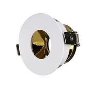 Portafaretto LED da Incasso GU10 Rotondo Colore Bianco con Interno Oro