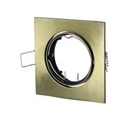 Portafaretto LED da Incasso Quadrato GU10 e GU5.3 (MR16) Colore Oro Orientabile