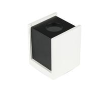 Portafaretto LED Montaggio a Plafone Quadrato GU10 e GU5.3 (MR16) Corpo in Gesso Bianco Base Nera