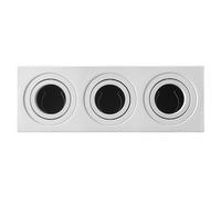 Portafaretto orientabile GU10 / MR16 da incasso 258x90mm Bianco opaco Rettangolare 3 posti Novaline