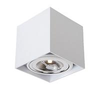 Portafaretto orientabile AR111 a vista 135x135mm Bianco Quadrato Novaline