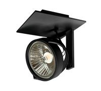 Portafaretto orientabile AR111 a vista 145x150mm Nero Rotondo Novaline
