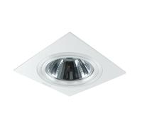 Portafaretto orientabile AR111 da incasso 182x182mm Bianco Quadrato 1 posto Novaline