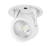 Portafaretto orientabile ed estraibile AR111 da incasso 180mm Bianco Rotondo Novaline