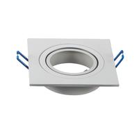 Portafaretto orientabile GU10 / MR16 da incasso 91x91mm Bianco Quadrato Aigostar