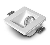 PORTAFARETTO QUADRATO 45° DA INCASSO IN GESSO PER FARETTI GU10 e GU5.3 ART2047