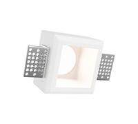 Portafaretto Quadrato 80x80 mm GU10 in Gesso Pitturabile