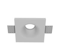 Portafaretto Quadrato GU10 e MR16 in Gesso Pitturabile Ø120x120 mm