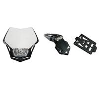Portafaro V-face Rtech Mascherina + Portatarga Integra Omologato Estraibile 30°