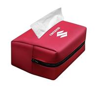 Portafazzoletti per Auto in Pelle, Design Appendibile per Suzuki Grand Vitara 5 Doors 2005 2006 2007 2008 2009 Auto, Pratico Contenitore Fazzoletti da Parasole O Poggiatesta Posteriore,Red