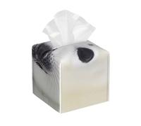 Portafazzoletti quadrato in pelle a forma di cucciolo di foca arpa, adorabile per neonati - Organizer decorativo di alta qualità per mobiletto del bagno, comodino e piano di lavoro