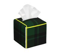 Portafazzoletti quadrato in pelle di alta qualità Clan MacArthur Tartan, portafazzoletti a cubo, per tavolo