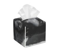 Portafazzoletti quadrato in pelle PU impermeabile con Gesù Cristo e la parola mancante, per auto, bagno, camera da letto, ufficio, decorazione da tavolo