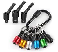 Portafette per bit di cacciavite in lega alluminio conancia esagonale da 1 4 pollice Estensione adattatore viti trapano Chiave cambio Portachiavi boccole qualità ad impatto Set universale rapido Cono