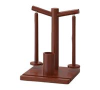 Portafilo in legno - Spinner rotante magnetico, supporto per uncinetto con supporto per telefono e 2 mandrini | Organizer per riporre il filato per maglieria, uncinetto, principiante, accessorio per a