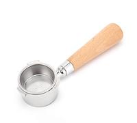 Portafilter senza fondo del caffè, supporto per filtro in acciaio inossidabile Strumento di sostituzione Accessorio per la macchina per la casa o l'ufficio (51mm beech)