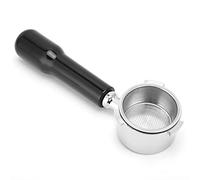 Portafilter senza fondo del caffè, supporto per filtro in acciaio inossidabile Strumento di sostituzione Accessorio per la macchina per la casa o l'ufficio (51mm/2.0in Black)