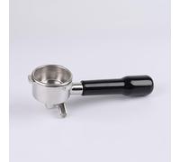 Portafiltro 54 mm doppio beccuccio per Sage/Breville Barista BES 870/878/880 con filtro in legno ABS e acciaio inox, nero