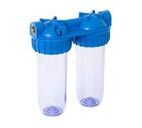 Portafiltro Acqua Doppio 10” 3/4” porta in Ottone STI