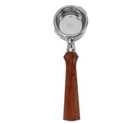 Portafiltro Bottomless Acciaio Inox 58mm Dual Ear, Manico Legno, Accessorio Macchina Caffè - Presa, Flusso Coffee Completo, Estrazione Intensa (F Palissandro)