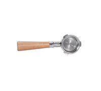 Portafiltro Da Caffè Senza Fondo Da 58 Mm, Filtro Nudo Compatibile Con Breville Barista Max Oster Brew Espresso Tools(Beech wood)