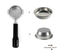 Portafiltro espresso senza fondo a razzo con set disco cieco E61 58 mm