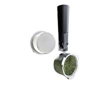 Portafiltro for caffè senza fondo da 51 mm con cestello da 1, 2 o 4 tazze, compatibile con la macchina da caffè Homix Hibrew H11 Oster Cecotec1101(With 2 cup basket)